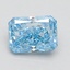 1.64 Ct. Fancy Vivid Blue Radiant Lab Grown Diamond