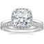 18K White Gold French Halo Diamond Ring with Luxe Sonora Diamond Ring (1/4 ct. tw.)
