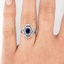 The Antoinette Ring, smalltop view on a hand