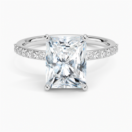 Petite Diamond Engagement Ring - Shared Prong