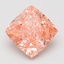 7.06 Ct. Fancy Vivid Pink Cushion Lab Grown Diamond
