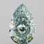 4.21 Ct. Fancy Vivid Green Pear Lab Grown Diamond