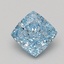 1.44 Ct. Fancy Vivid Blue Cushion Lab Grown Diamond