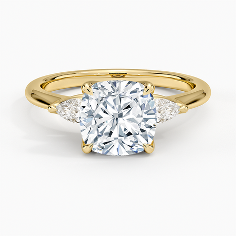 Petite Fleur Three Stone Diamond Ring