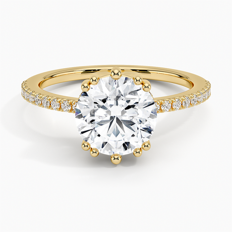 18K Yellow Gold Luxe Kalina Hidden Halo Diamond Ring