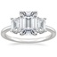 Platinum Rhiannon Diamond Ring with Hidden Accents, smalltop view
