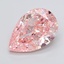 25.01 Ct. Fancy Vivid  Pink Pear Lab Grown Diamond