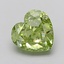 1.51 Ct. Fancy Vivid  Green Heart Lab Grown Diamond
