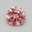 0.35 Ct. Fancy Vivid Pink Round Lab Grown Diamond