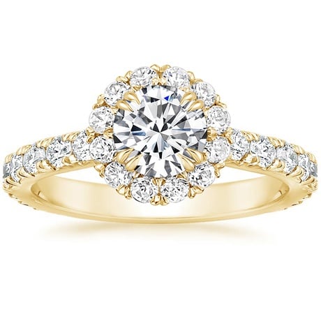 18K Yellow Gold Luxe Sienna Halo Diamond Bridal Set (1 3/8 ct. tw.)