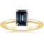 18K Yellow Gold Petal 1.5mm Diamond Ring, smalltop view