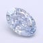 1.26 Ct. Fancy Intense  Blue Oval Lab Grown Diamond