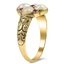 The Gussie Ring, smalltop view on a hand