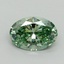 1.67 Ct. Fancy Vivid Green Oval Lab Grown Diamond
