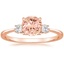 14K Rose Gold Petite Selene Three Stone Diamond Ring (1/10 ct. tw.), smalltop view