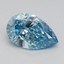 0.54 Ct. Fancy Vivid Blue Pear Lab Grown Diamond