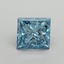 1.01 Ct. Fancy Vivid Blue Princess Lab Grown Diamond