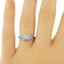 The Tiger Lily Ring, smalltop view on a hand