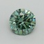 0.7 Ct. Fancy Vivid Pacific Green Round Lab Grown Diamond