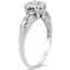 The Isabeau Ring, smalltop view on a hand