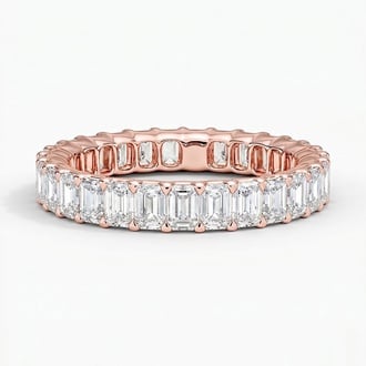 Low Profile Emerald Eternity Lab Diamond Ring (2 ct. tw.) in 14K Rose Gold