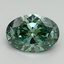 3.11 Ct. Fancy Vivid Pacific Green Oval Lab Grown Diamond