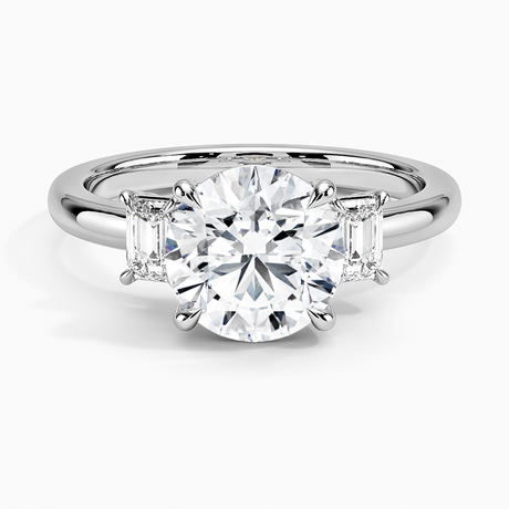 Platinum Petite Rhiannon Three Stone Diamond Ring (1/4 ct. tw.)