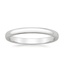 18K White Gold 2.5mm Comfort Fit Wedding Ring, smalltop view