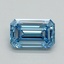 1.01 Ct. Fancy Intense Blue Emerald Lab Grown Diamond
