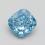 2.03 Ct. Fancy Vivid Malibu Blue Cushion Lab Grown Diamond