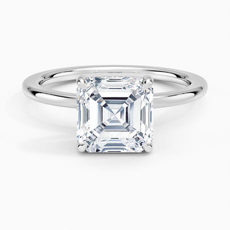 18K White Gold Audrey Perfect Fit Hidden Halo Diamond Ring