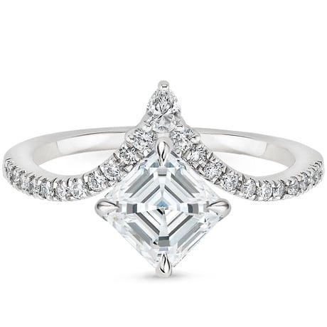 18K White Gold Nouveau Diamond Bridal Set