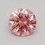 0.47 Ct. Fancy Vivid Pink Round Lab Grown Diamond