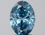 2.81 Ct. Fancy Vivid Blue Oval Lab Grown Diamond