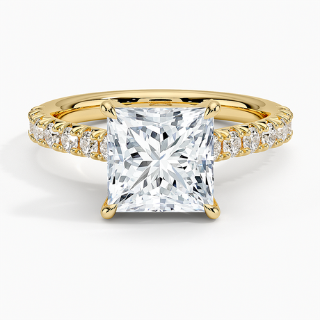 18K Yellow Gold Sienna Half Coverage Hidden Accents Diamond Ring (1/2 ct. tw.)