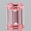 0.91 Ct. Fancy Intense  Pink Emerald Lab Grown Diamond