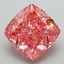 7.37 Ct. Fancy Vivid Pink Cushion Lab Grown Diamond