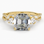 18K Yellow Gold Luxe Willow Three Stone Diamond Ring (1/2 ct. tw.), smalltop view