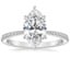 18K White Gold Elena Diamond Ring, smalltop view