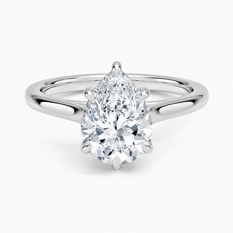 18K White Gold 2mm Provence Solitaire Ring