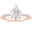 14K Rose Gold Marseille Half Coverage Diamond Ring (1/4 ct. tw.), smalltop view