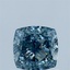 1.01 Ct. Fancy Vivid Greenish Blue Cushion Lab Grown Diamond