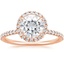 14K Rose Gold Waverly Halo Diamond Ring (1/2 ct. tw.), smalltop view