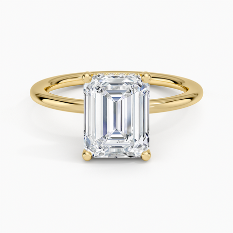 Flush Fit Hidden Halo Diamond Ring