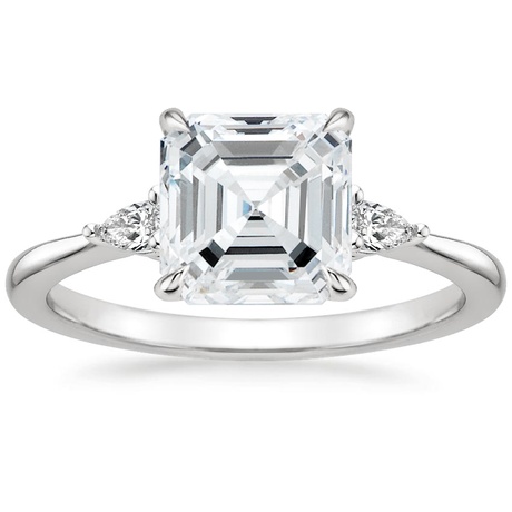18K White Gold Aria Contoured Diamond Bridal Set
