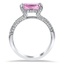 Radiant Cut Pink Sapphire Ring, smallside view