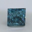 1.50 Ct. Fancy Vivid Malibu Blue Princess Lab Grown Diamond