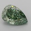 3.02 Ct. Fancy Vivid Green Pear Lab Grown Diamond