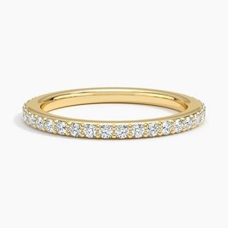 Petite Shared Prong Three-Quarter Coverage Diamond Ring (3/8 ct. tw.) in 18K Yellow Gold