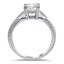 Tulip and Wheat Inspired Diamond Ring, smallside view